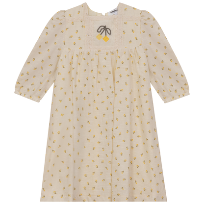 Cherry Printed Linen Dress