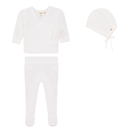 Pointelle Knit 3Pc Set