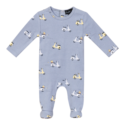 Scooter Bicycle Print Onesie
