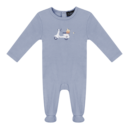 Scooter Bicycle Print Onesie