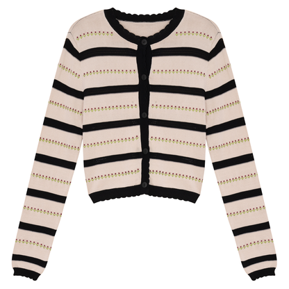 Knit Embroidered Cardigan