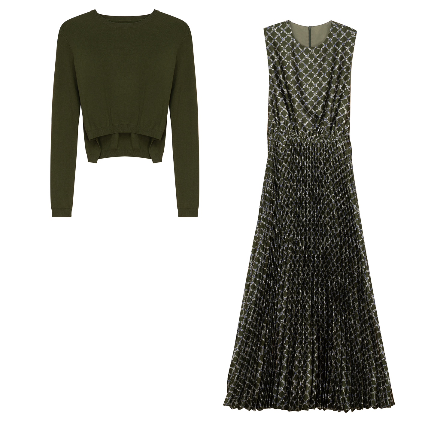 Pleated Jumper Set