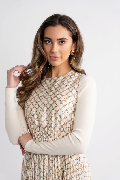 Pleated Jumper Set