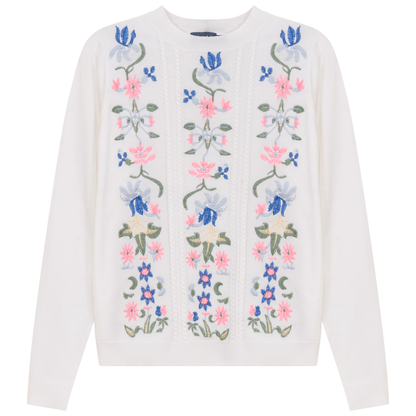 Floral Embroidered Sweater