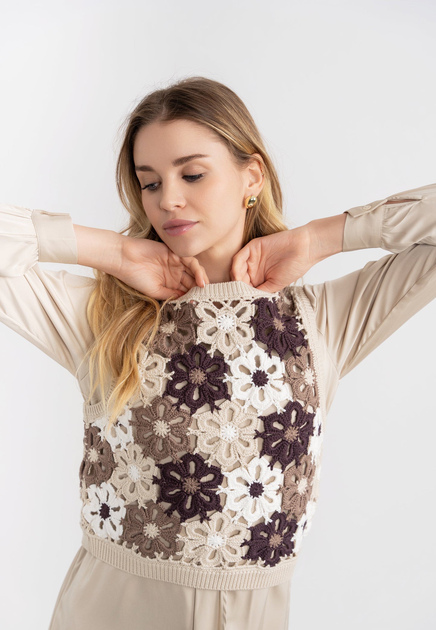 Midi Satin Shirt Dress