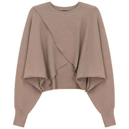 Cropped Wrap Sweater