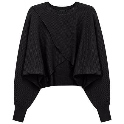 Cropped Wrap Sweater