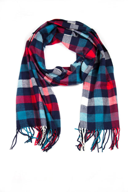 Sakkas Booker Cashmere Feel Solid Colored Unisex Winter Scarf With Fringe