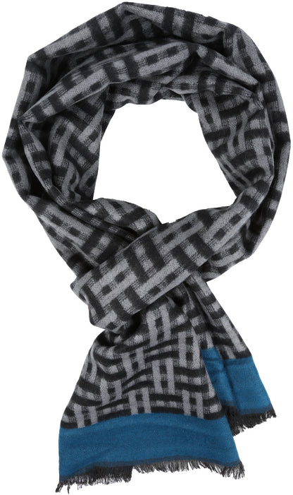 Sakkas Jiel Long Wide Classic Multi Colored Pattern UniSex Cashmere Feel Scarf