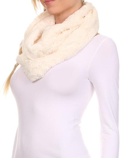 Sakkas Abhy Soft Fall Winter Furry Infinity Wrap Scarf