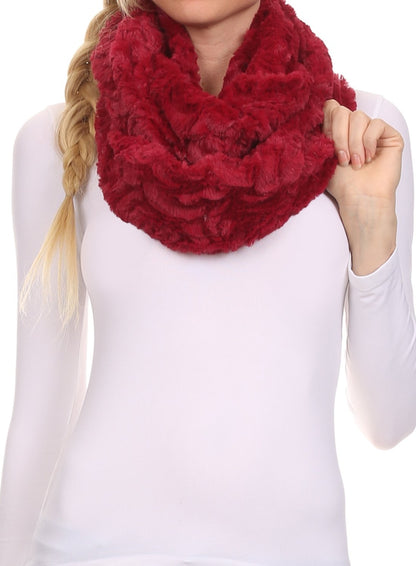 Sakkas Abhy Soft Fall Winter Furry Infinity Wrap Scarf