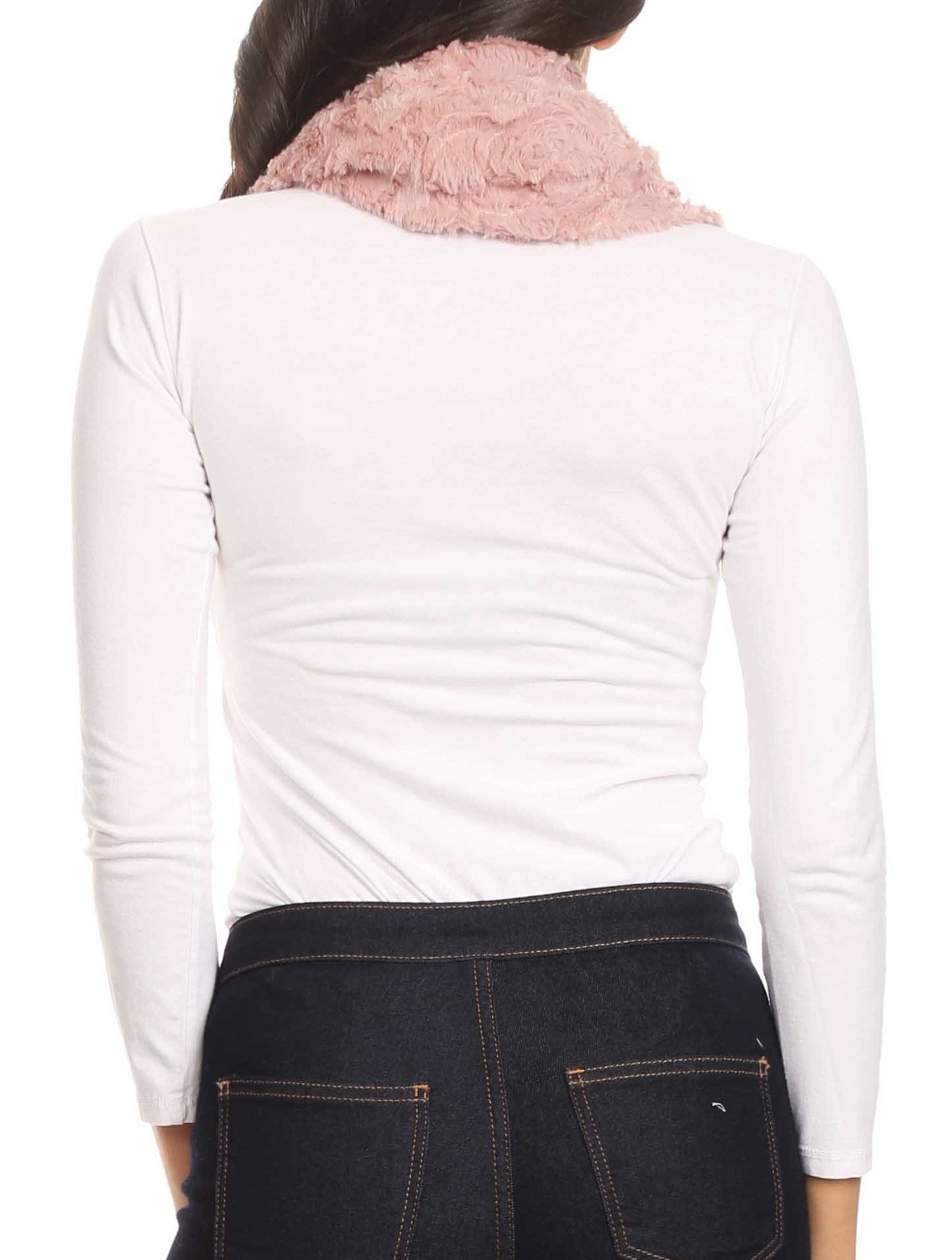 Sakkas Abhy Soft Fall Winter Furry Infinity Wrap Scarf