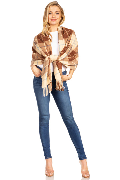 Sakkas Martinna Warm Super Soft Cashmere Feel Pashmina Shawl Wrap Scarf for Women - Weddings, Festivals, Travel & Daily Wear