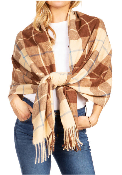 Sakkas Martinna Warm Super Soft Cashmere Feel Pashmina Shawl Wrap Scarf for Women - Weddings, Festivals, Travel & Daily Wear