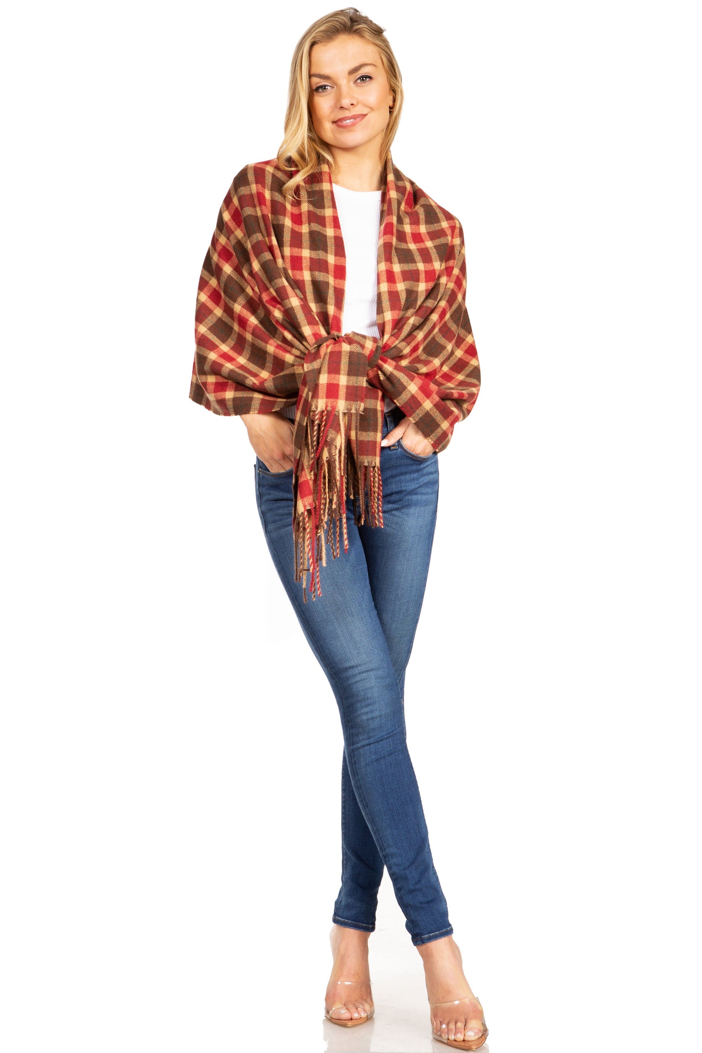 Sakkas Martinna Warm Super Soft Cashmere Feel Pashmina Shawl Wrap Scarf for Women - Weddings, Festivals, Travel & Daily Wear