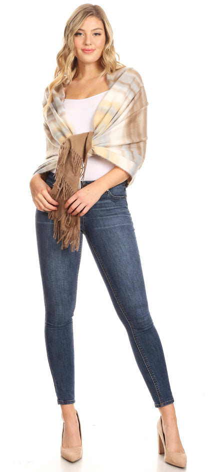 Sakkas Martinna Warm Super Soft Cashmere Feel Pashmina Shawl Wrap Scarf for Women - Weddings, Festivals, Travel & Daily Wear