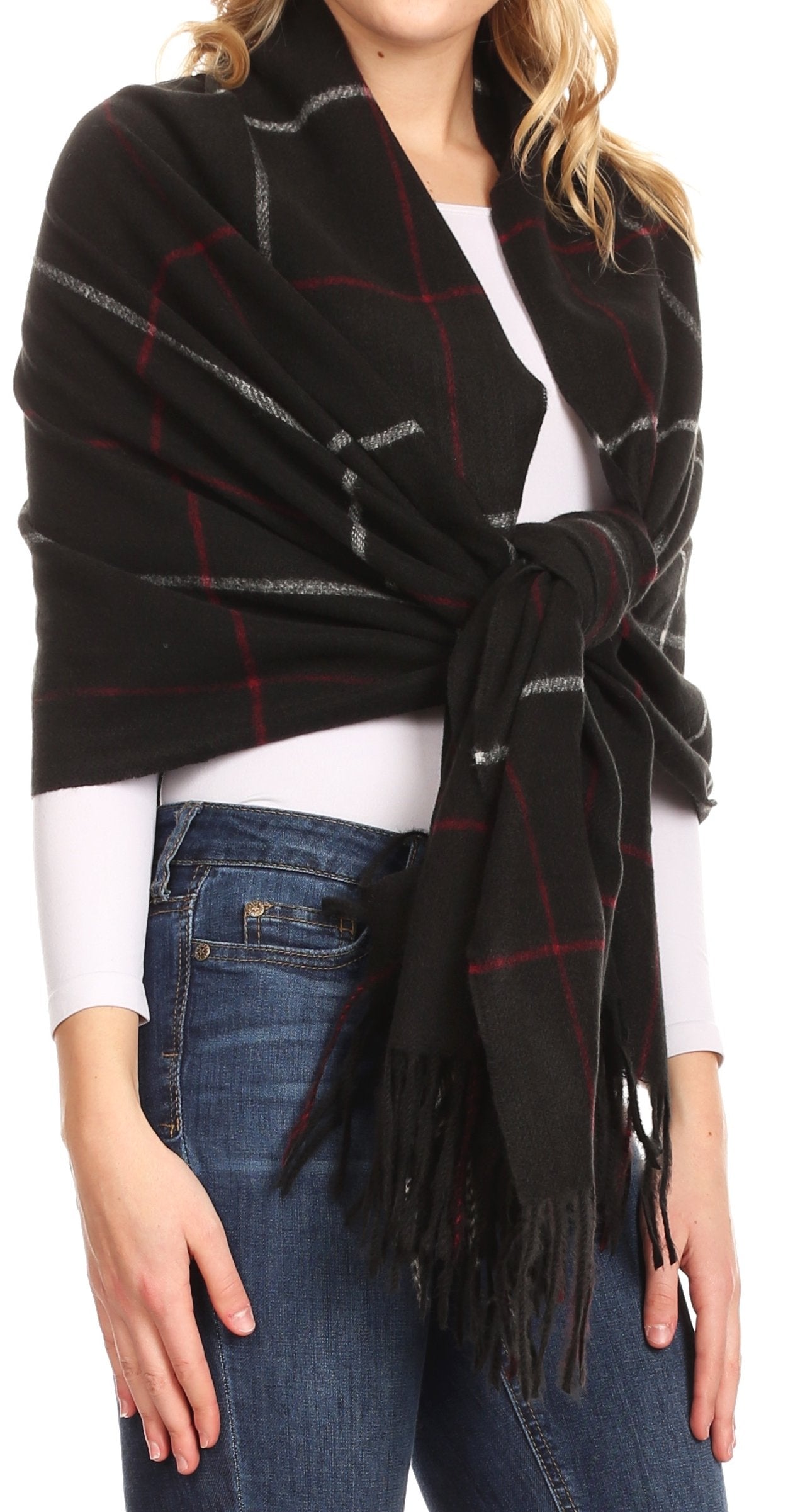 Sakkas Martinna Warm Super Soft Cashmere Feel Pashmina Shawl Wrap Scarf for Women - Weddings, Festivals, Travel & Daily Wear