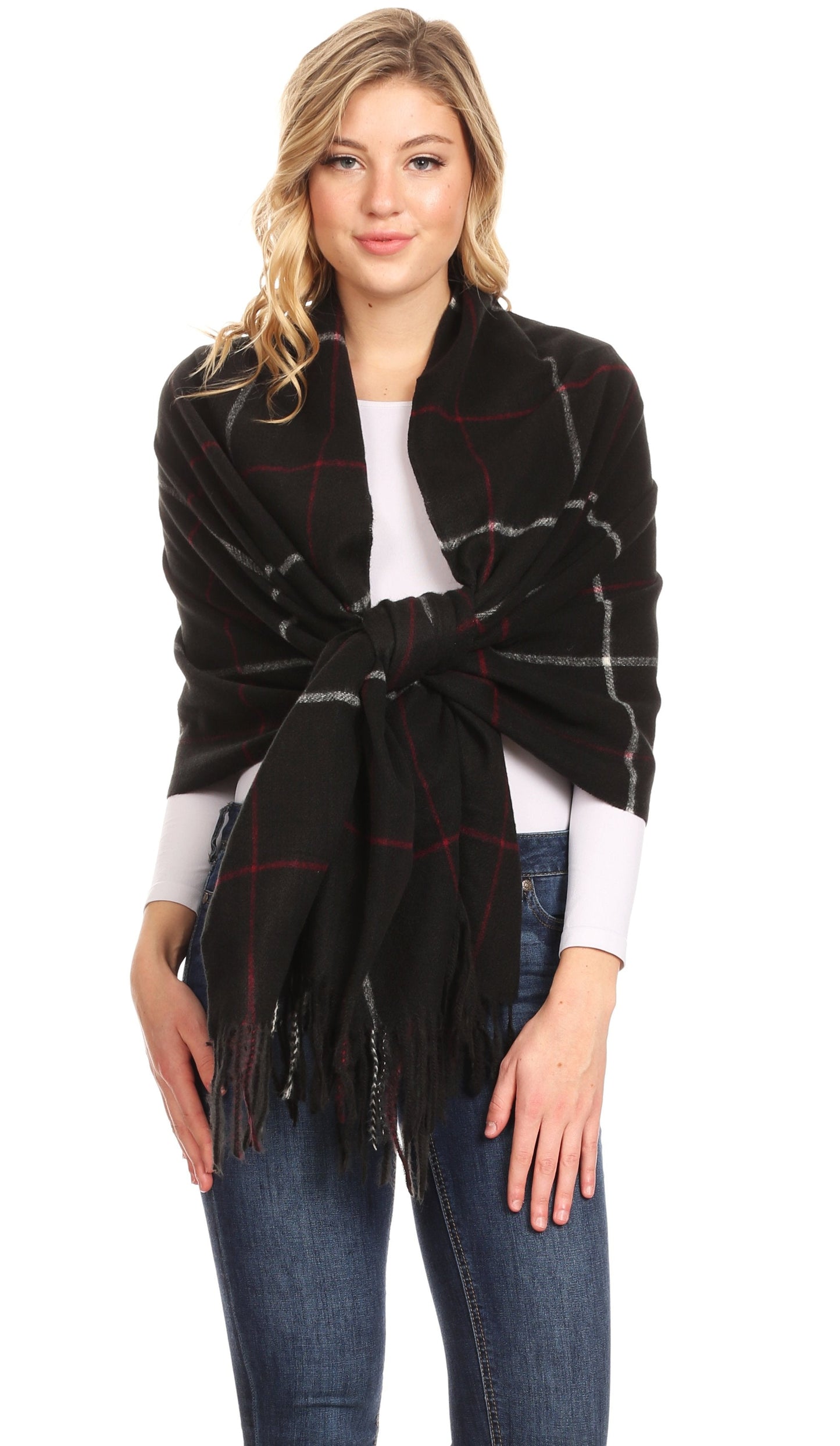 Sakkas Martinna Warm Super Soft Cashmere Feel Pashmina Shawl Wrap Scarf for Women - Weddings, Festivals, Travel & Daily Wear