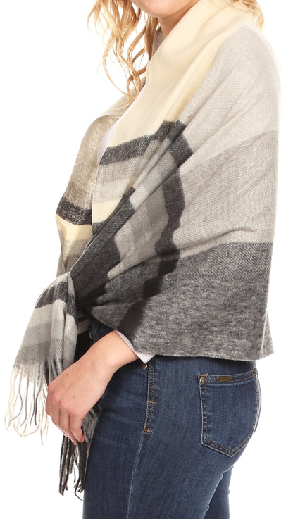 Sakkas Martinna Warm Super Soft Cashmere Feel Pashmina Shawl Wrap Scarf for Women - Weddings, Festivals, Travel & Daily Wear