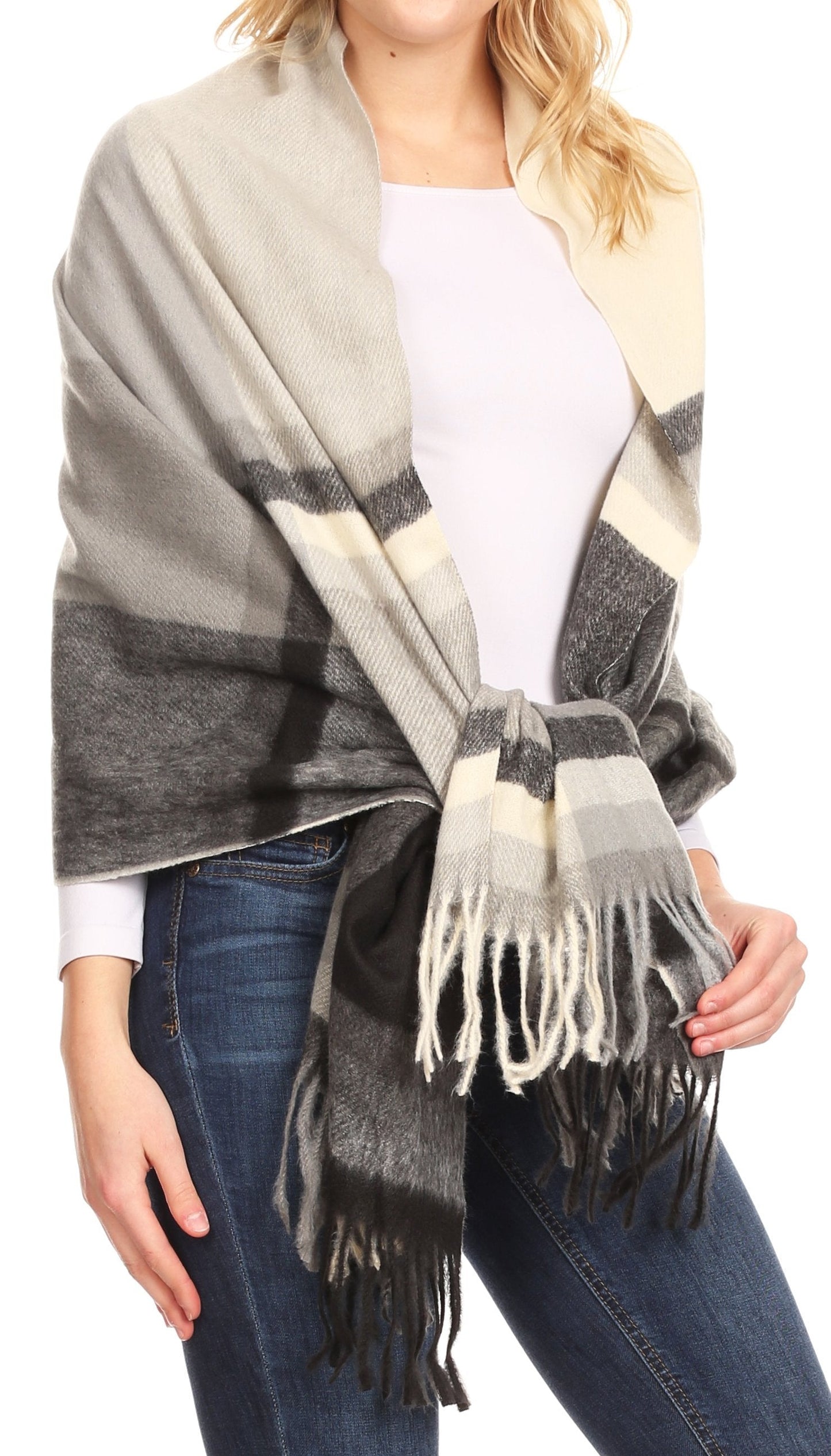 Sakkas Martinna Warm Super Soft Cashmere Feel Pashmina Shawl Wrap Scarf for Women - Weddings, Festivals, Travel & Daily Wear