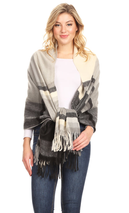 Sakkas Martinna Warm Super Soft Cashmere Feel Pashmina Shawl Wrap Scarf for Women - Weddings, Festivals, Travel & Daily Wear