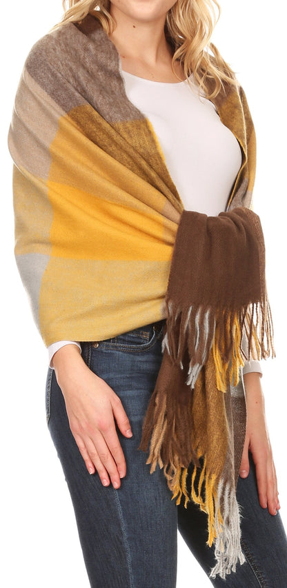 Sakkas Martinna Warm Super Soft Cashmere Feel Pashmina Shawl Wrap Scarf for Women - Weddings, Festivals, Travel & Daily Wear