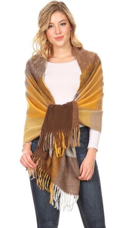 Sakkas Martinna Warm Super Soft Cashmere Feel Pashmina Shawl Wrap Scarf for Women - Weddings, Festivals, Travel & Daily Wear