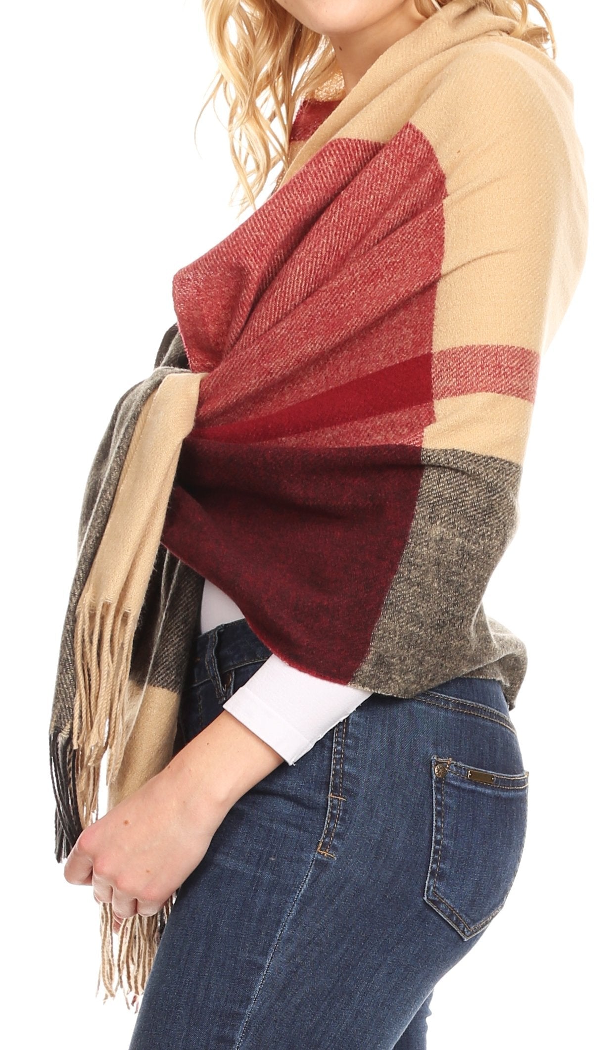 Sakkas Martinna Warm Super Soft Cashmere Feel Pashmina Shawl Wrap Scarf for Women - Weddings, Festivals, Travel & Daily Wear