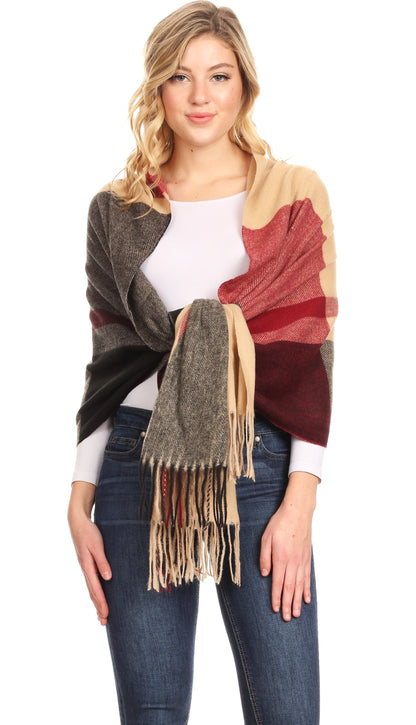 Sakkas Martinna Warm Super Soft Cashmere Feel Pashmina Shawl Wrap Scarf for Women - Weddings, Festivals, Travel & Daily Wear