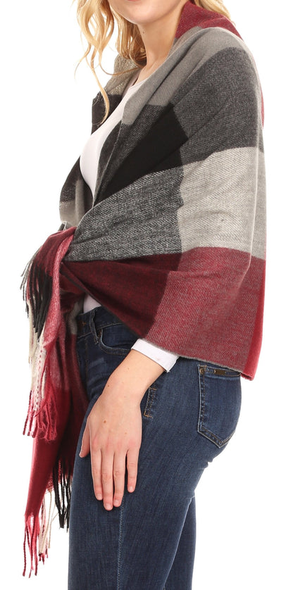 Sakkas Martinna Warm Super Soft Cashmere Feel Pashmina Shawl Wrap Scarf for Women - Weddings, Festivals, Travel & Daily Wear