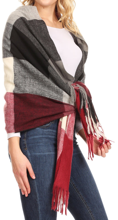 Sakkas Martinna Warm Super Soft Cashmere Feel Pashmina Shawl Wrap Scarf for Women - Weddings, Festivals, Travel & Daily Wear
