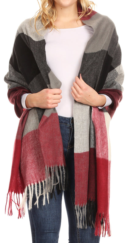 Sakkas Martinna Warm Super Soft Cashmere Feel Pashmina Shawl Wrap Scarf for Women - Weddings, Festivals, Travel & Daily Wear