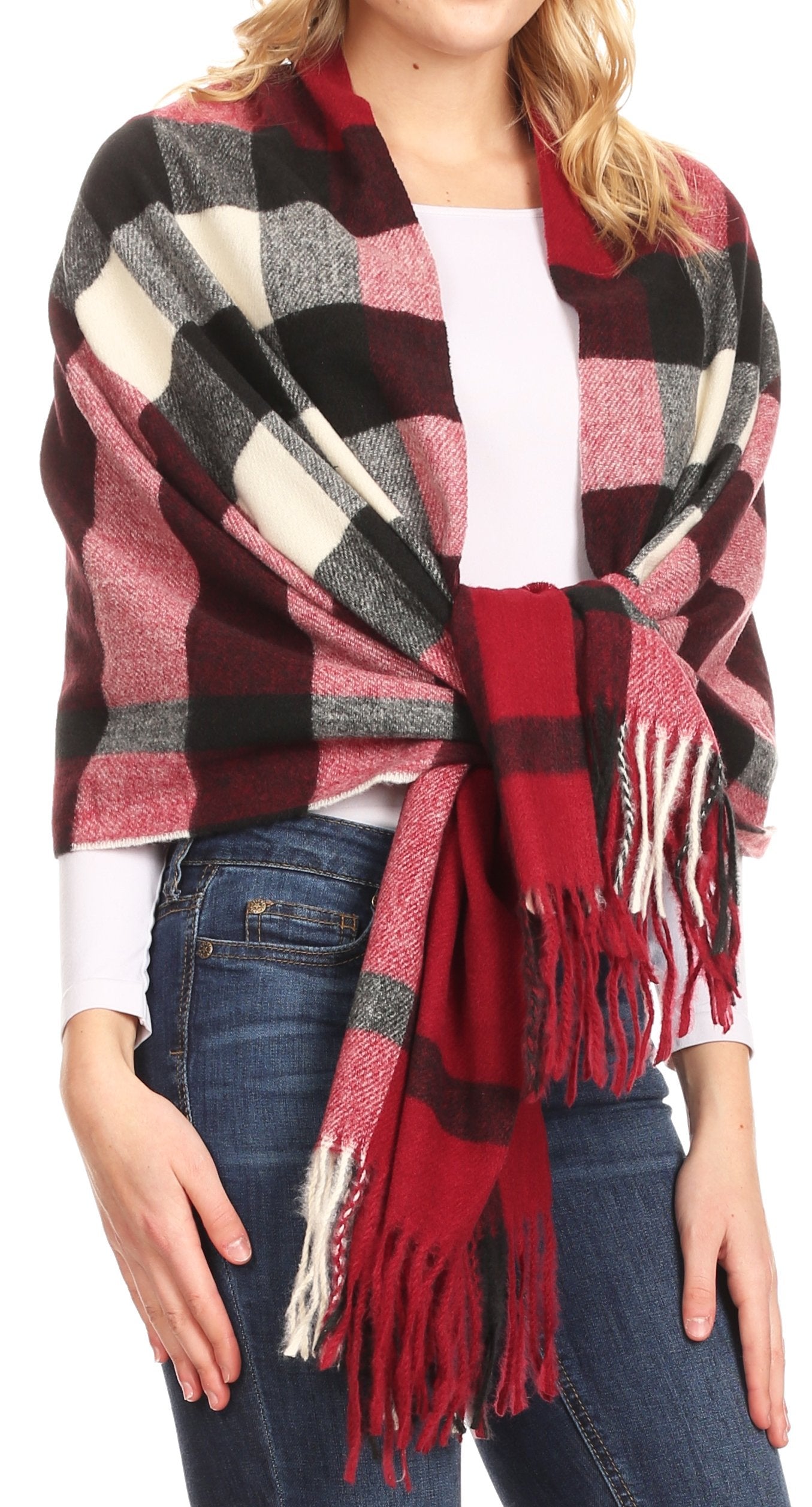 Sakkas Martinna Warm Super Soft Cashmere Feel Pashmina Shawl Wrap Scarf for Women - Weddings, Festivals, Travel & Daily Wear