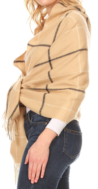 Sakkas Martinna Warm Super Soft Cashmere Feel Pashmina Shawl Wrap Scarf for Women - Weddings, Festivals, Travel & Daily Wear