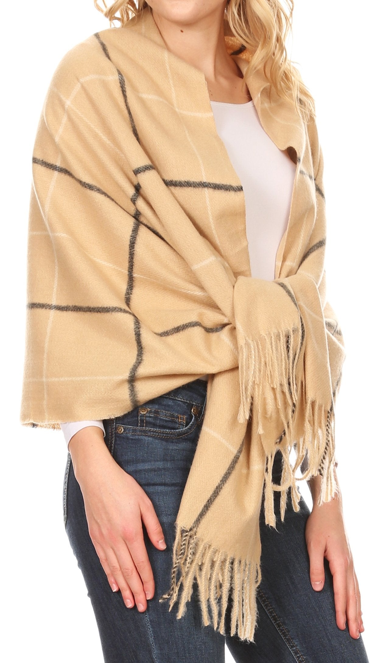 Sakkas Martinna Warm Super Soft Cashmere Feel Pashmina Shawl Wrap Scarf for Women - Weddings, Festivals, Travel & Daily Wear