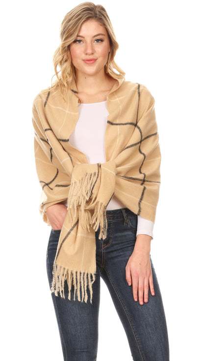 Sakkas Martinna Warm Super Soft Cashmere Feel Pashmina Shawl Wrap Scarf for Women - Weddings, Festivals, Travel & Daily Wear