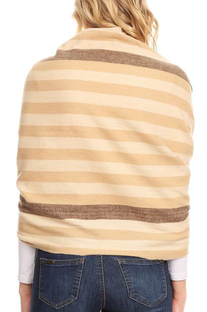 Sakkas Martinna Warm Super Soft Cashmere Feel Pashmina Shawl Wrap Scarf for Women - Weddings, Festivals, Travel & Daily Wear