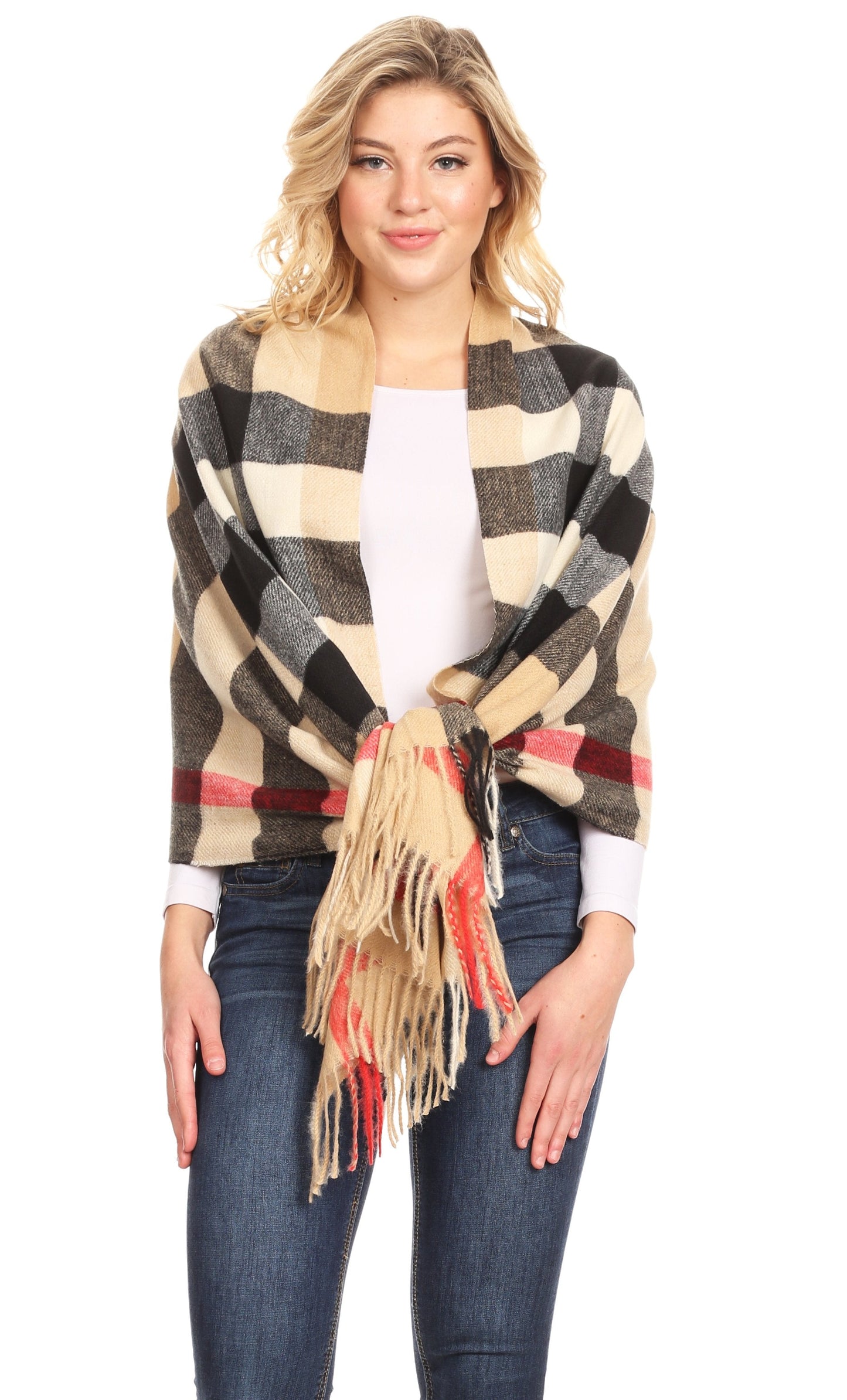 Sakkas Martinna Warm Super Soft Cashmere Feel Pashmina Shawl Wrap Scarf for Women - Weddings, Festivals, Travel & Daily Wear