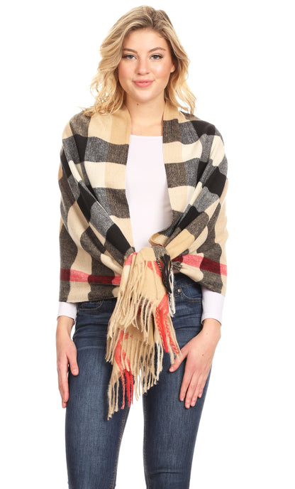 Sakkas Martinna Warm Super Soft Cashmere Feel Pashmina Shawl Wrap Scarf for Women - Weddings, Festivals, Travel & Daily Wear