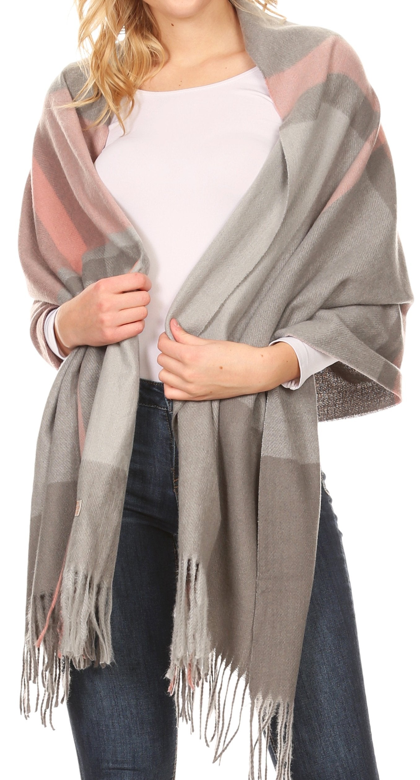 Sakkas Martinna Warm Super Soft Cashmere Feel Pashmina Shawl Wrap Scarf for Women - Weddings, Festivals, Travel & Daily Wear