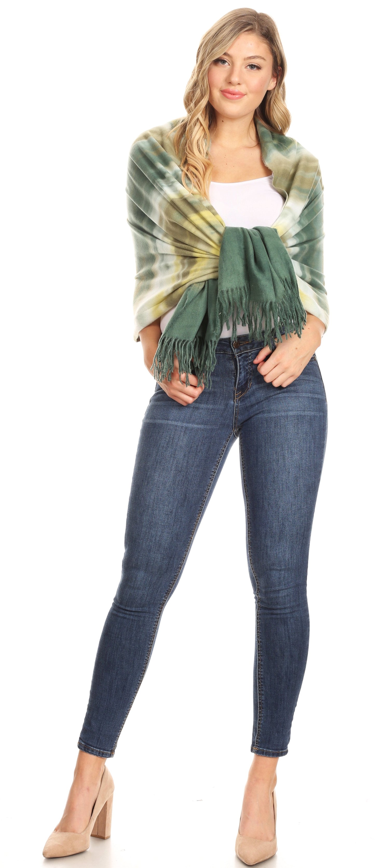 Sakkas Martinna Warm Super Soft Cashmere Feel Pashmina Shawl Wrap Scarf for Women - Weddings, Festivals, Travel & Daily Wear
