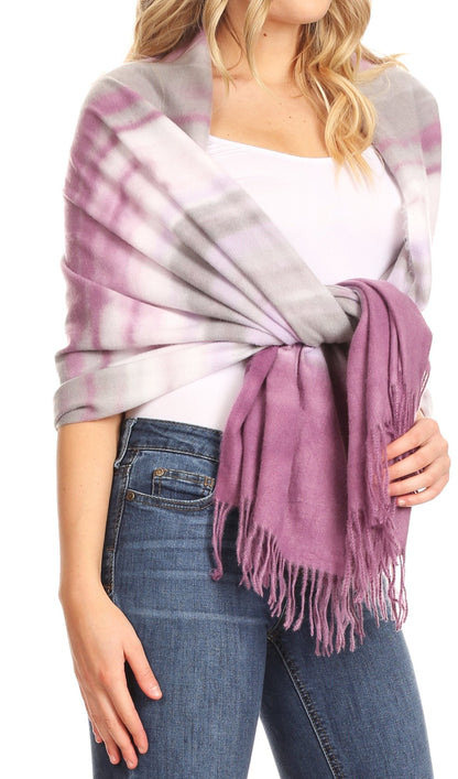Sakkas Martinna Warm Super Soft Cashmere Feel Pashmina Shawl Wrap Scarf for Women - Weddings, Festivals, Travel & Daily Wear