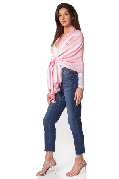 Sakkas 78" X 28" Rayon from Bamboo Soft Solid Pashmina Shawl / Wrap / Stole