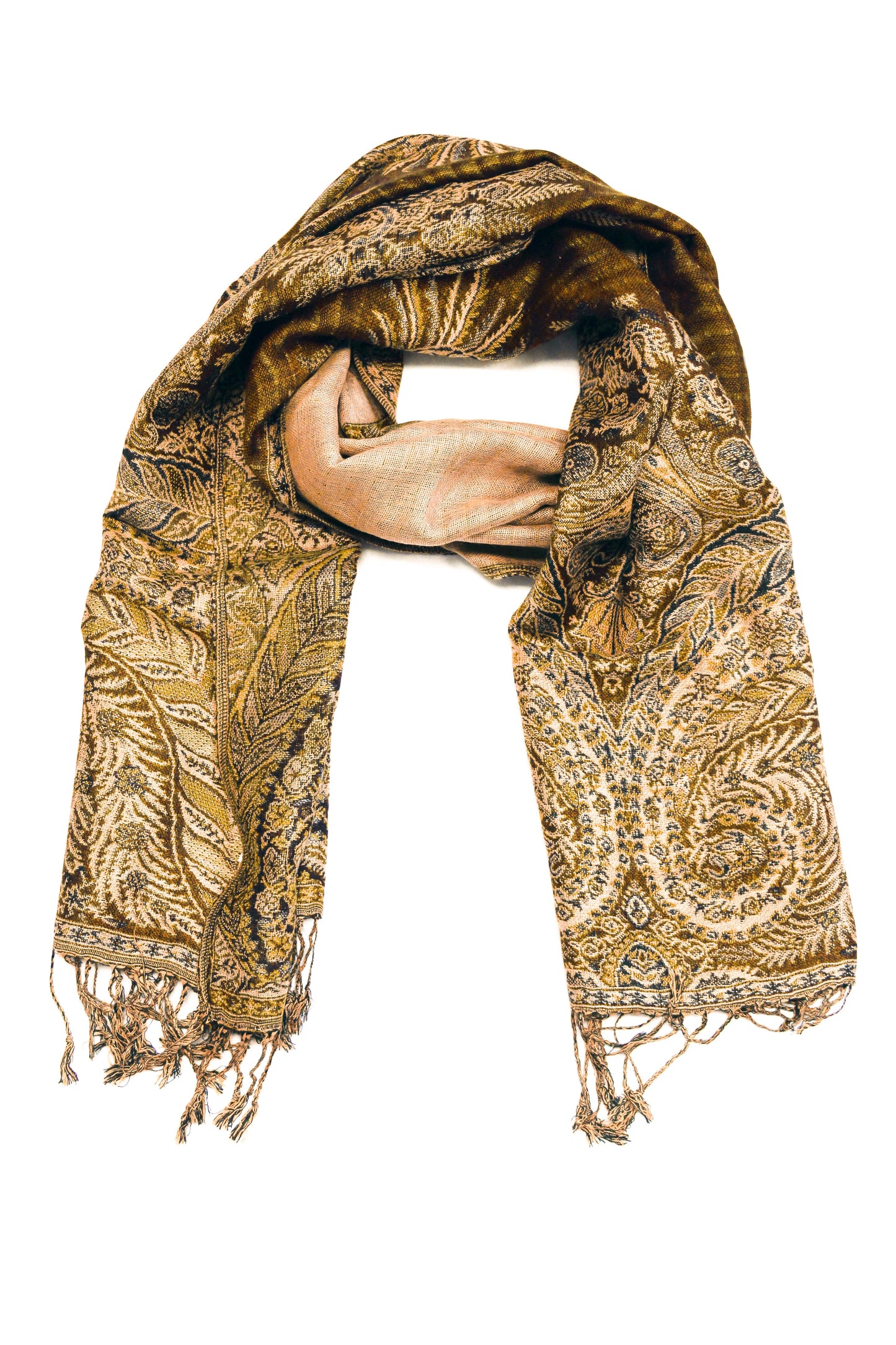 Sakkas 70" x 28" Big Paisley Jacquard Layered Woven Pashmina Shawl / Wrap Stole