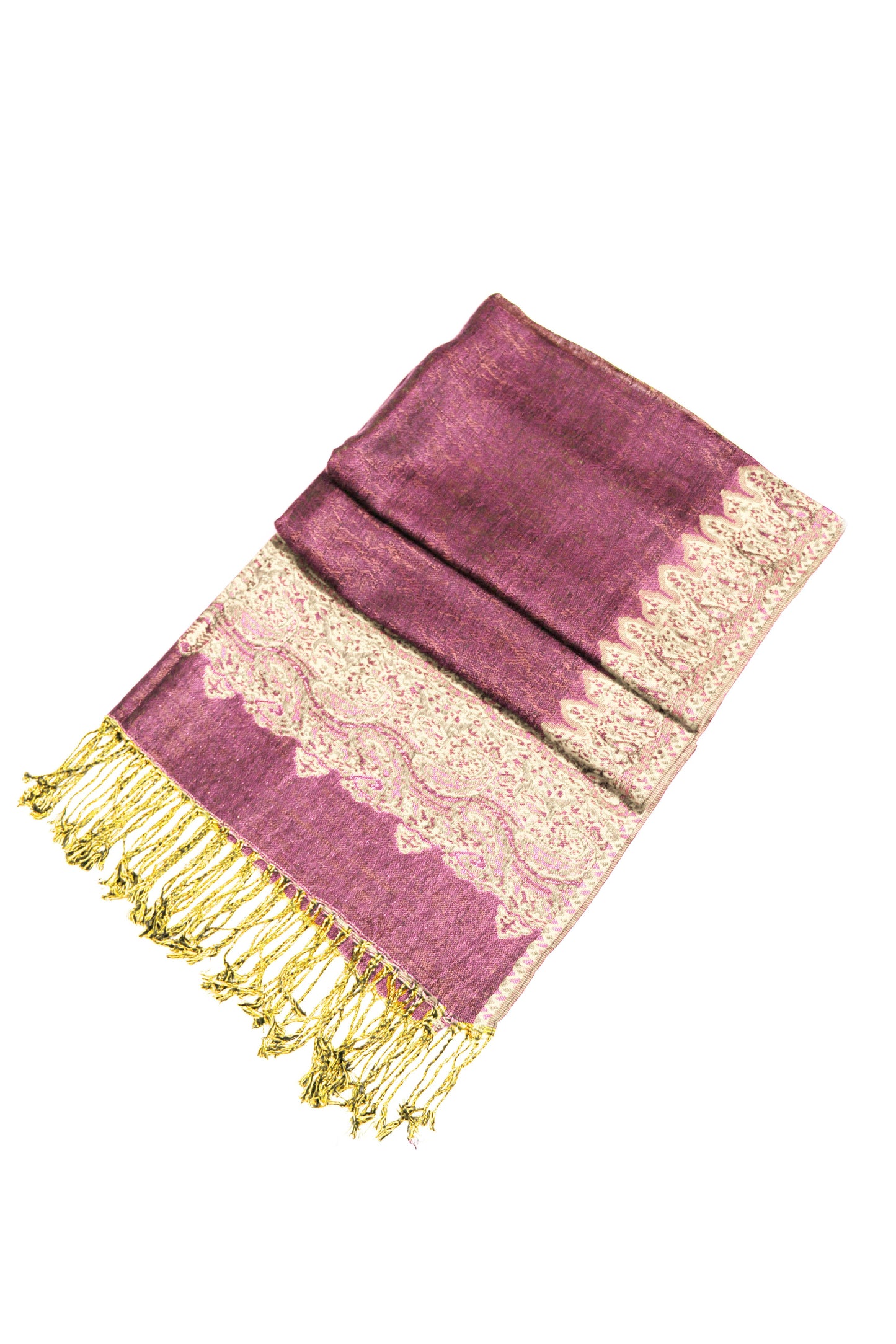 Sakkas 70" x 28" Border Pattern Layered Woven Pashmina Shawl Scarf Wrap Stole