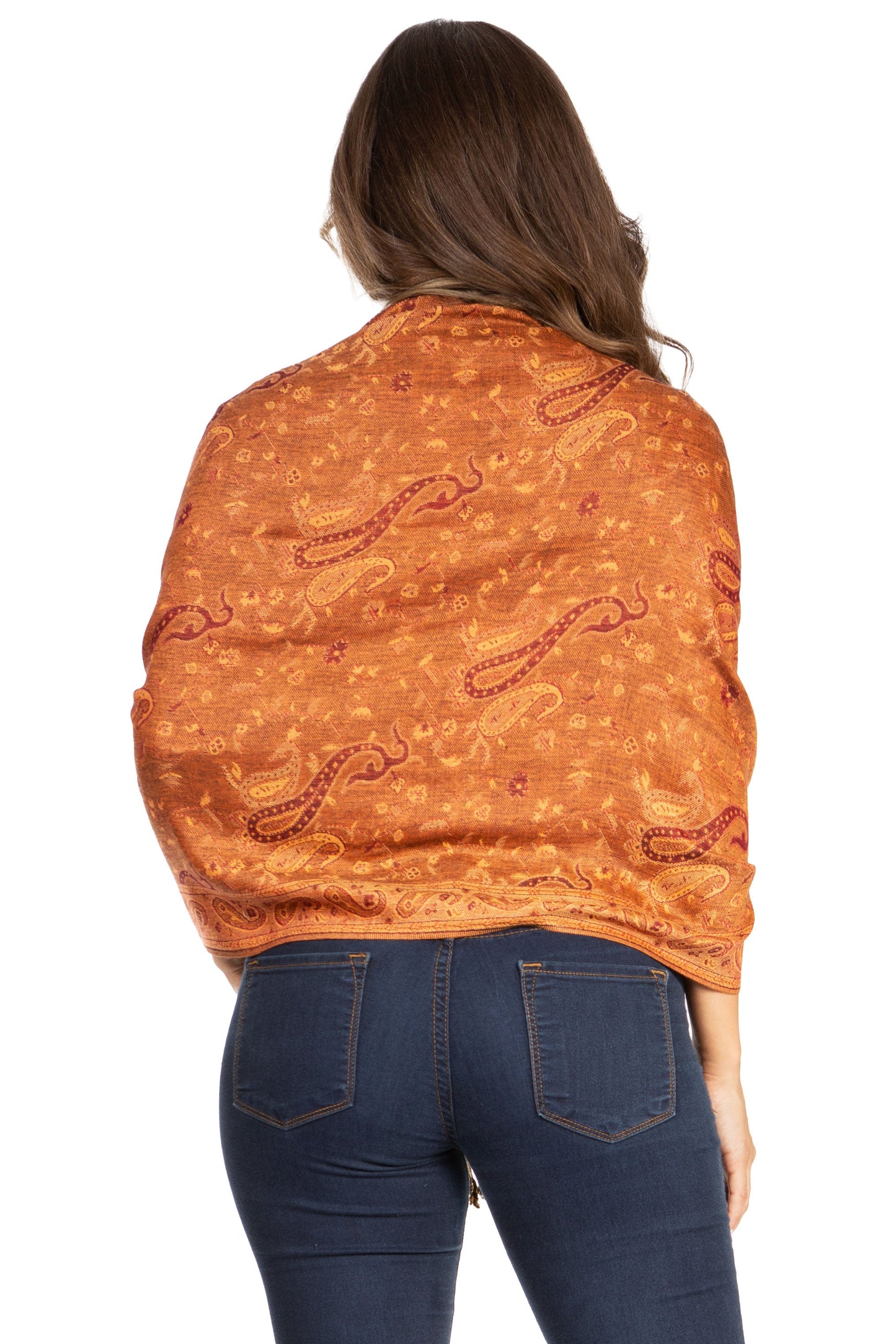 Sakkas Double Layer Jacquard Paisley Pashmina Shawl / Wrap / Stole