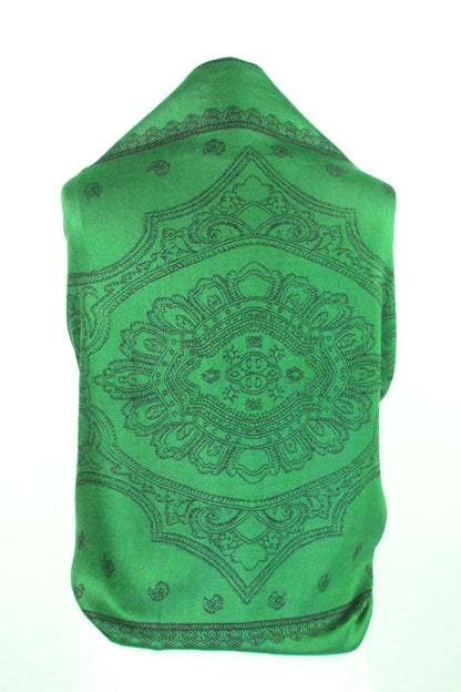 Sakkas Lightweight Two Tone Paisley Design Pashmina Fringe Scarf / Stole / Wrap