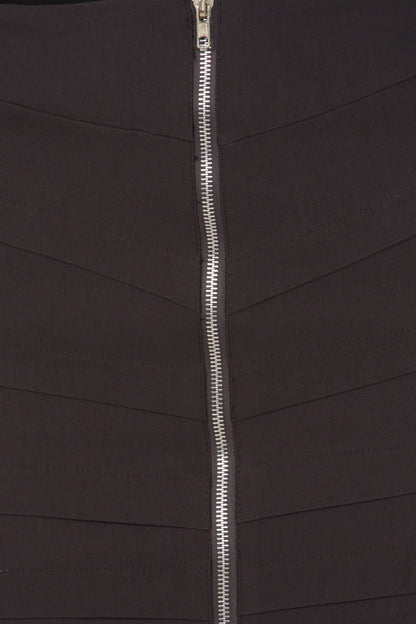 Above the Knee Zippered Tiered Sleek Stretch Pencil Skirt