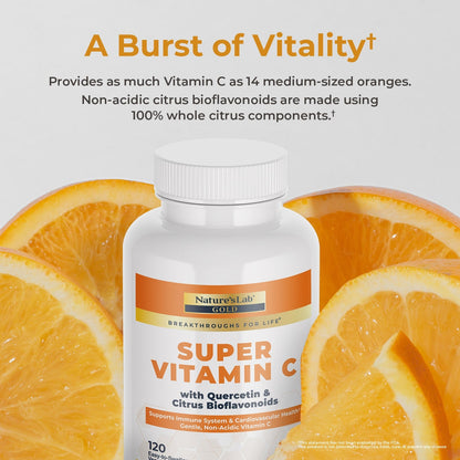 Nature's Lab Gold Super Vitamin C 1000 mg - 120 Capsules