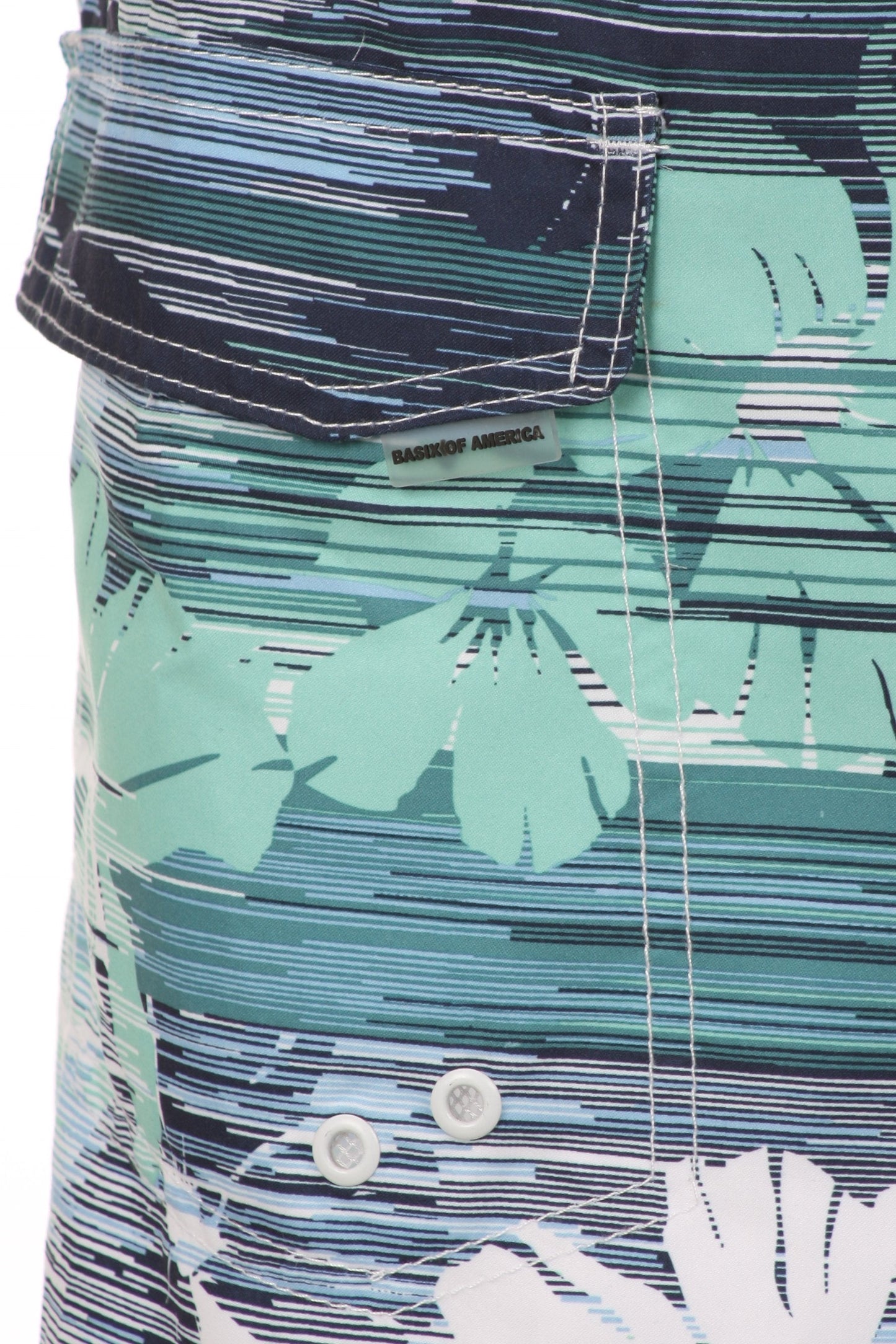 Sakkas Zayne Long Hoolah Hawaii Print Design Skate Surf Board Short / Swim Trunks